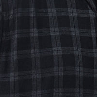 Camisa de Pana Cuadros Negra Manga Larga 100% Algodón 2510241