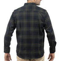 Camisa de Franela Cuadros Negra Manga Larga 2510245 - dioromx