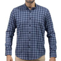 Camisa de Franela Cuadros Azul Manga Larga 2510255 - dioromx