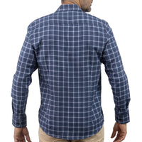 Camisa de Franela Cuadros Azul Manga Larga 2510255 - dioromx