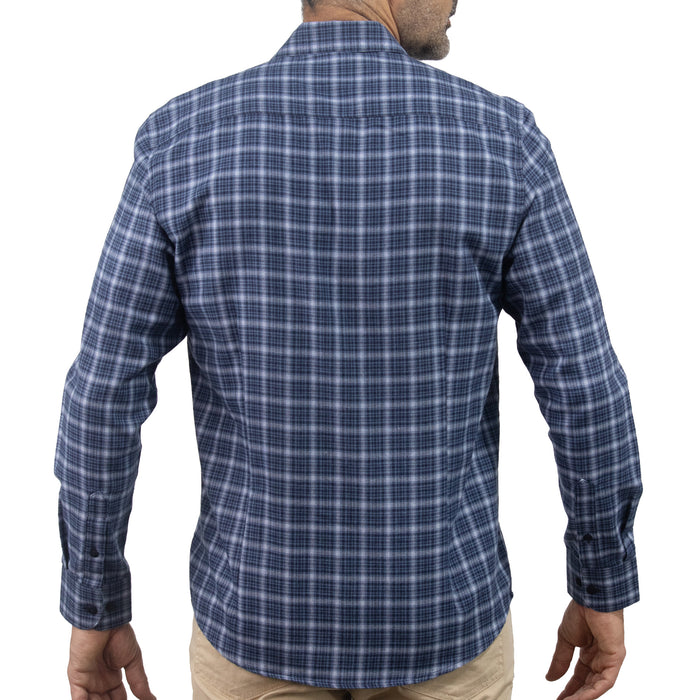 Camisa de Franela Cuadros Azul Manga Larga 2510255 - dioromx