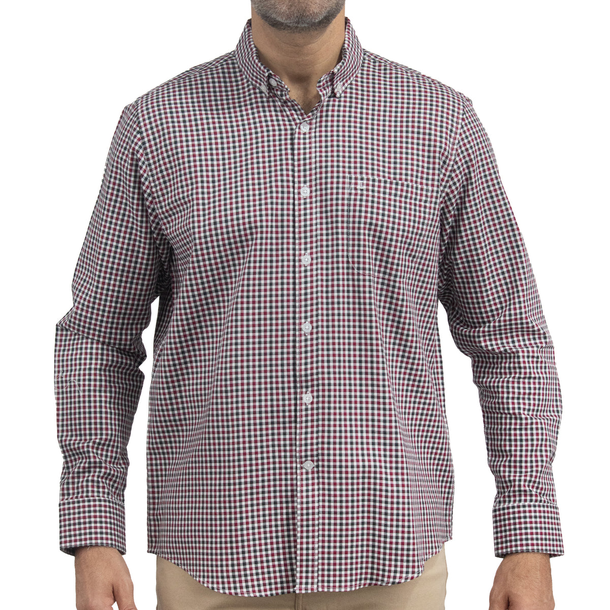 Camisa de Cuadros Roja Manga Larga 100% Algodón 2510257