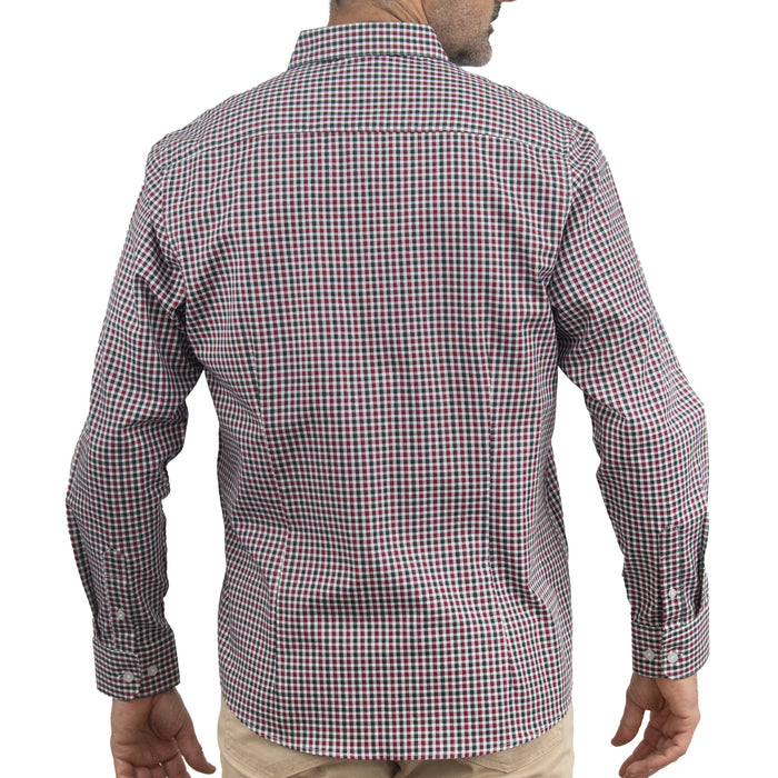 Camisa de Cuadros Roja Manga Larga 100% Algodón 2510257