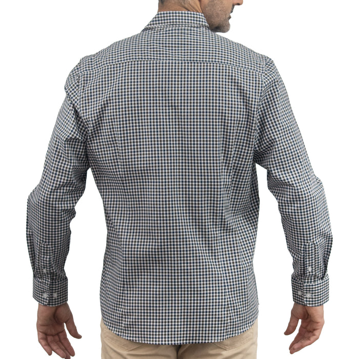 Camisa de Cuadros Verde Manga Larga 100% Algodón 2510258 - dioromx