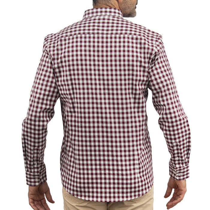 Camisa de Cuadros Roja Manga Larga 100% Algodón 2510259 - dioromx