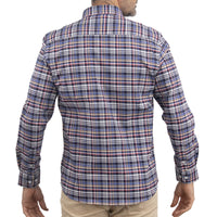 Camisa de Cuadros Azul Manga Larga 100% Algodón 2510260 - dioromx