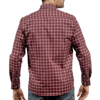 Camisa Cuadros Roja Manga Larga 100% Algodón 2510261