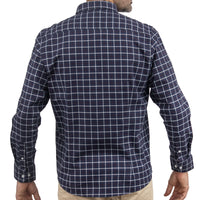 Camisa Azul de Cuadros Manga Larga 100% Algodón 2510262 - dioromx