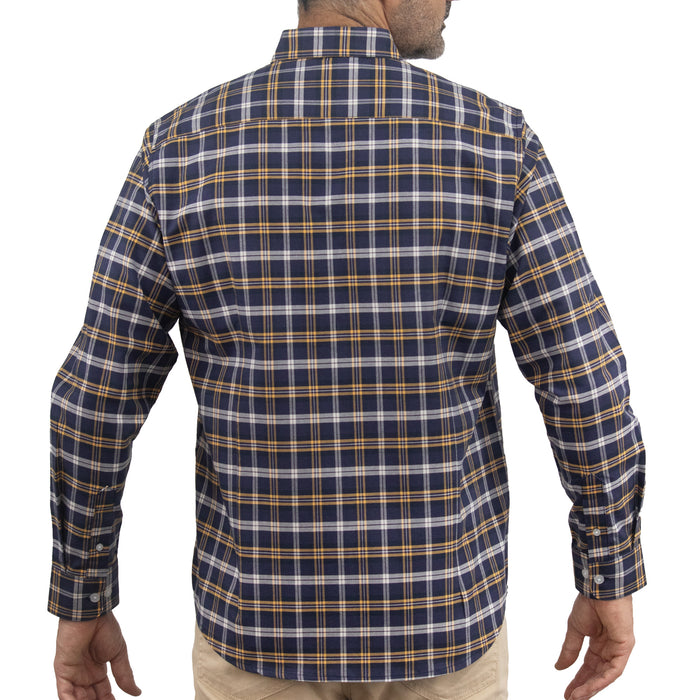 Camisa de Cuadros Azul Manga Larga 100% Algodón 2510263