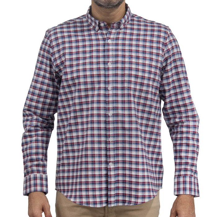 Camisa de Cuadros Roja Manga Larga 100% Algodón 2510264