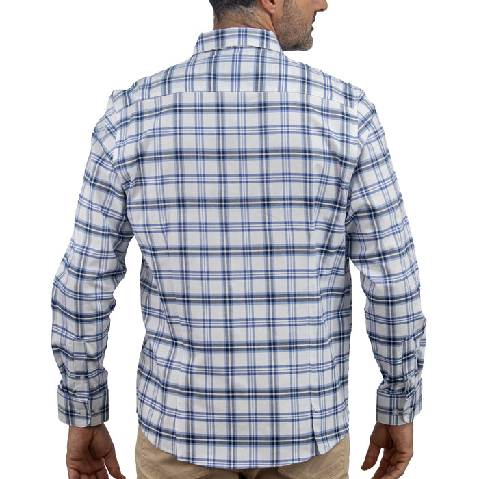 Camisa de Cuadros Azul Manga Larga 100% Algodón 2510265