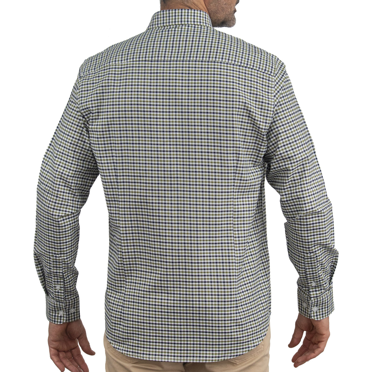 Camisa de Cuadros Verde Manga Larga 100% Algodón 2510266 - dioromx