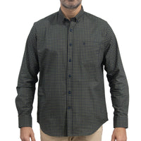 Camisa de Cuadros Verde Manga Larga 100% Algodón 2510267 - dioromx