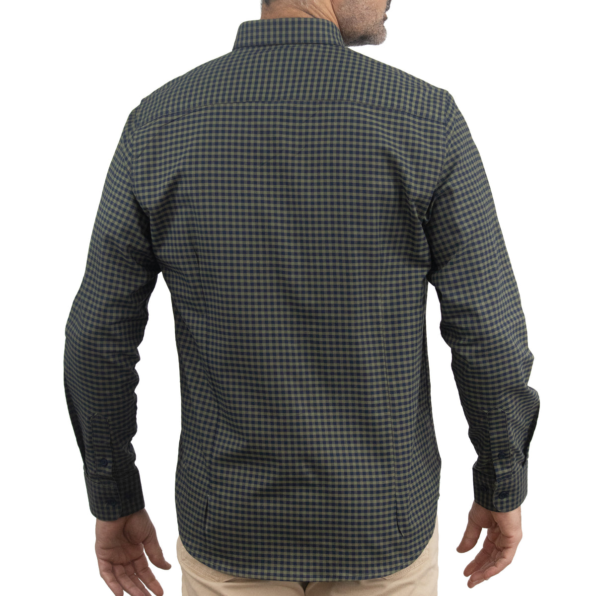 Camisa de Cuadros Verde Manga Larga 100% Algodón 2510267 - dioromx