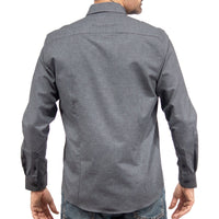 Camisa Cuadros Gris Manga Larga 100% Algodón 2510268