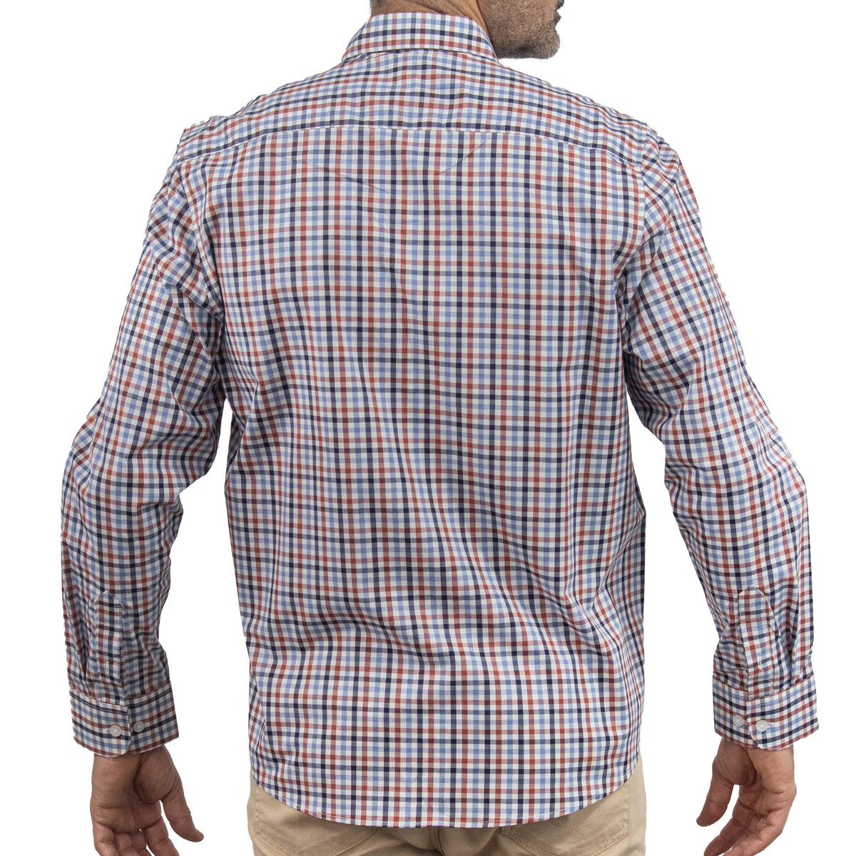 Camisa de Cuadros Multicolor Manga Larga 100% Algodón 2510271 - dioromx