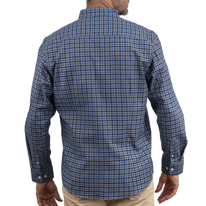 Camisa de Cuadros Azul Manga Larga 100% Algodón 2510272 - dioromx