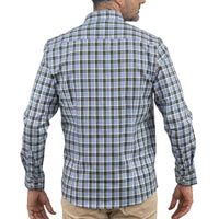 Camisa de Cuadros Azul Manga Larga 100% Algodón 2510274 - dioromx