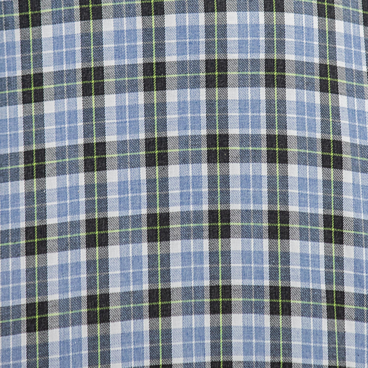 Camisa de Cuadros Azul Manga Larga 100% Algodón 2510274 - dioromx