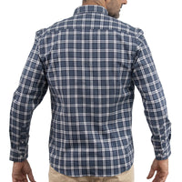 Camisa de Cuadros Azul Manga Larga 100% Algodón 2510275 - dioromx