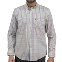 Camisa con Cuadros Blanca Manga Larga 100% Algodón 2510278 - dioromx