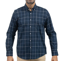 Camisa de Cuadros Azul Manga Larga 100% Algodón 2510280 - dioromx