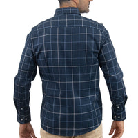 Camisa de Cuadros Azul Manga Larga 100% Algodón 2510280 - dioromx