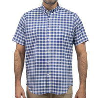 Camisa Azul de Cuadros Manga Corta 100% Algodón 2510286