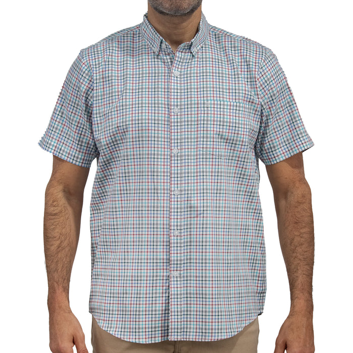 Camisa Multicolor de Cuadros Manga Corta 100% Algodón 2510291