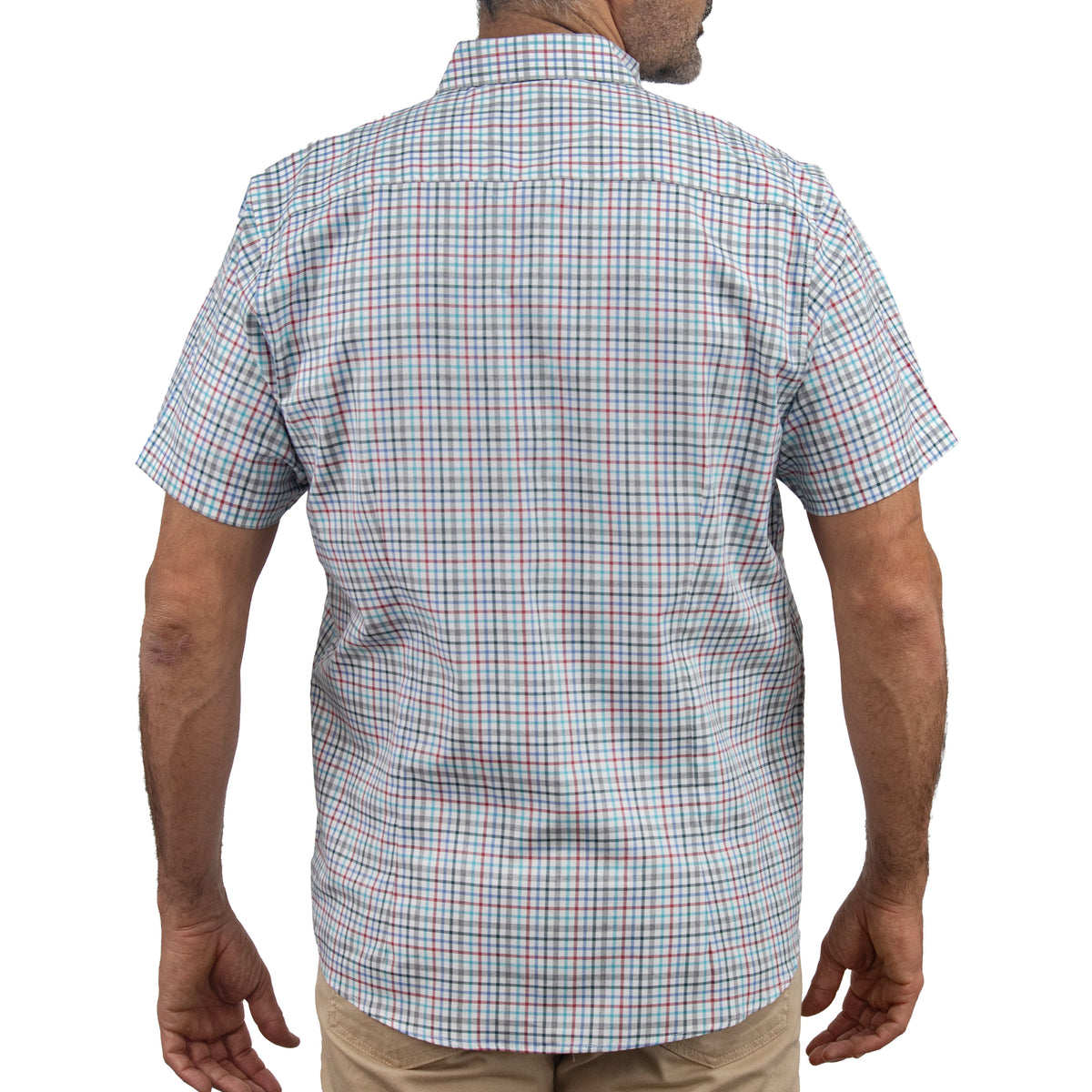 Camisa Multicolor de Cuadros Manga Corta 100% Algodón 2510291