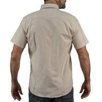 Camisa Caqui Lisa Manga Corta 100% Algodón 2510293 - dioromx