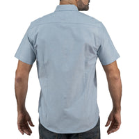 Camisa Azul Lisa Manga Corta 100% Algodón 2510294 - dioromx