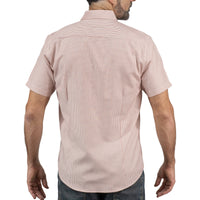 Camisa Bambú Rayas Naranja con Manga Corta 100% Algodón 2510298 - dioromx