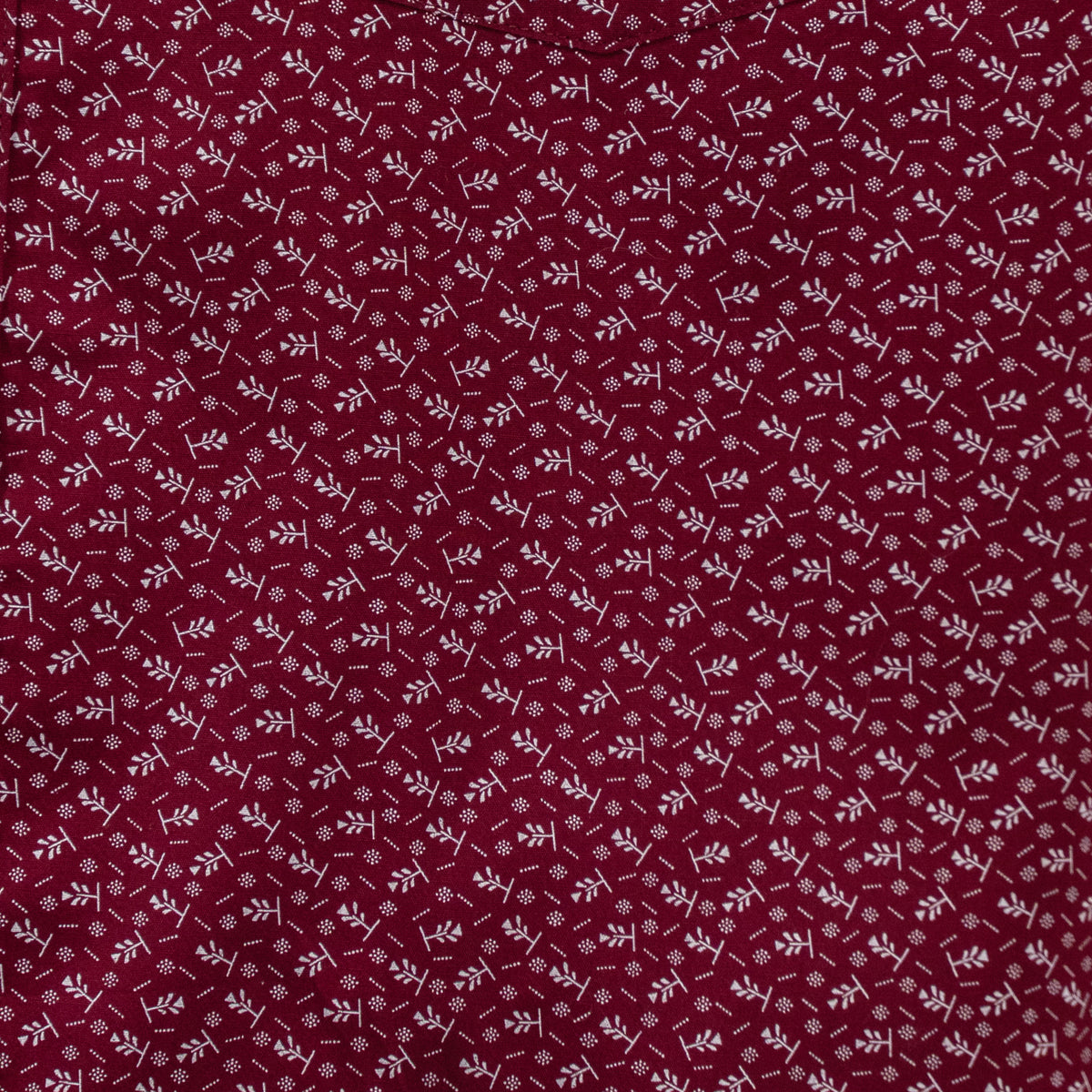 Camisa Estampada Guinda Manga Corta Talla Extra 100% Algodón 2511091 - dioromx