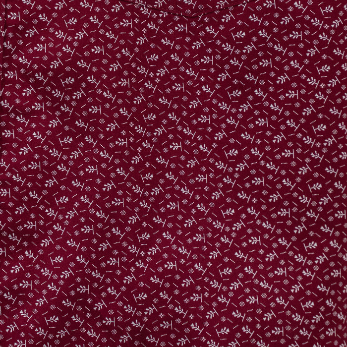 Camisa Estampada Guinda Manga Corta Talla Extra 100% Algodón 2511091 - dioromx