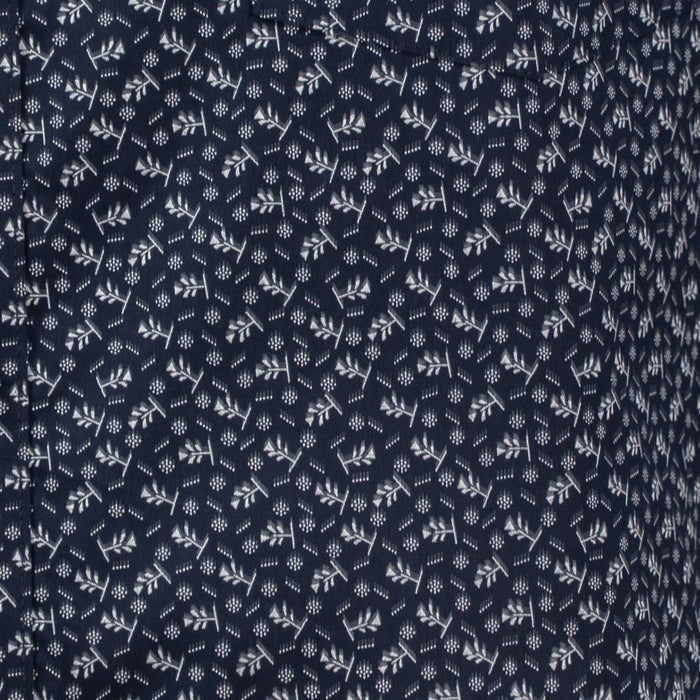 Camisa Estampada Negra Manga Corta Talla Extra 100% Algodón 2511093 - dioromx