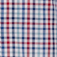 Camisa Cuadros Azul Manga Corta Talla Extra 100% Algodón 2511094 - dioromx