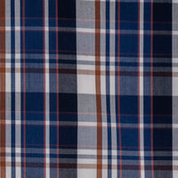 Camisa Cuadros Azul Manga Corta Talla Extra 100% Algodón 2511096 - dioromx
