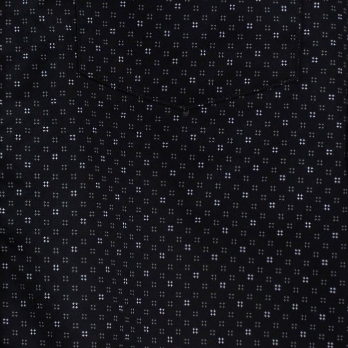Camisa Estampada Negra con Manga Larga 100% Algodón Talla Extra 2512100 - dioromx