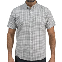 Camisa Cuadros Gris Manga Corta 100% Algodón 2512308 - dioromx