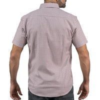 Camisa Cuadros Guinda Manga Corta 100% Algodón 2512309 - dioromx