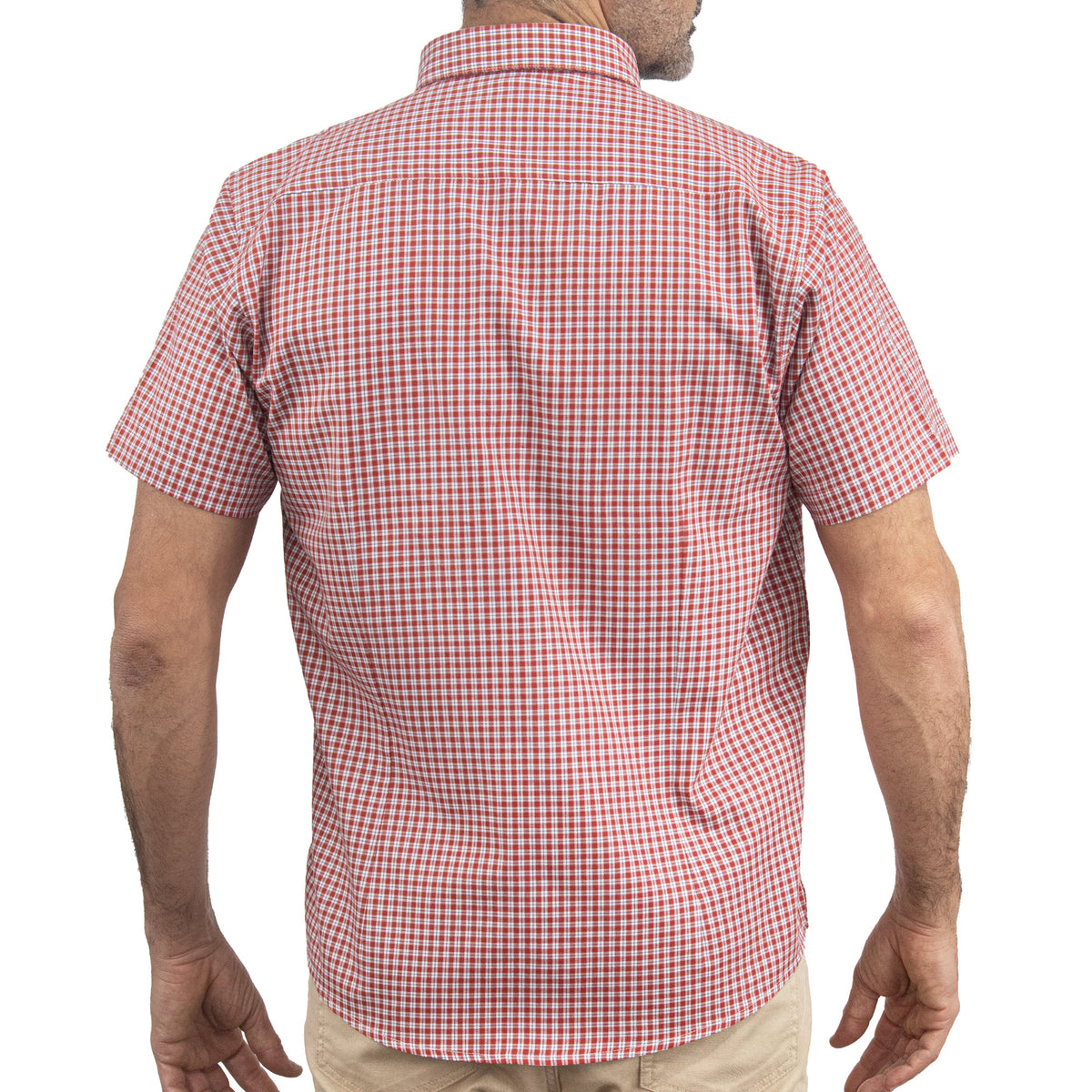 Camisa Roja de Cuadros Manga Corta 100% Algodón 2512311