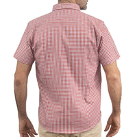 Camisa Roja de Cuadros Manga Corta 100% Algodón 2512311
