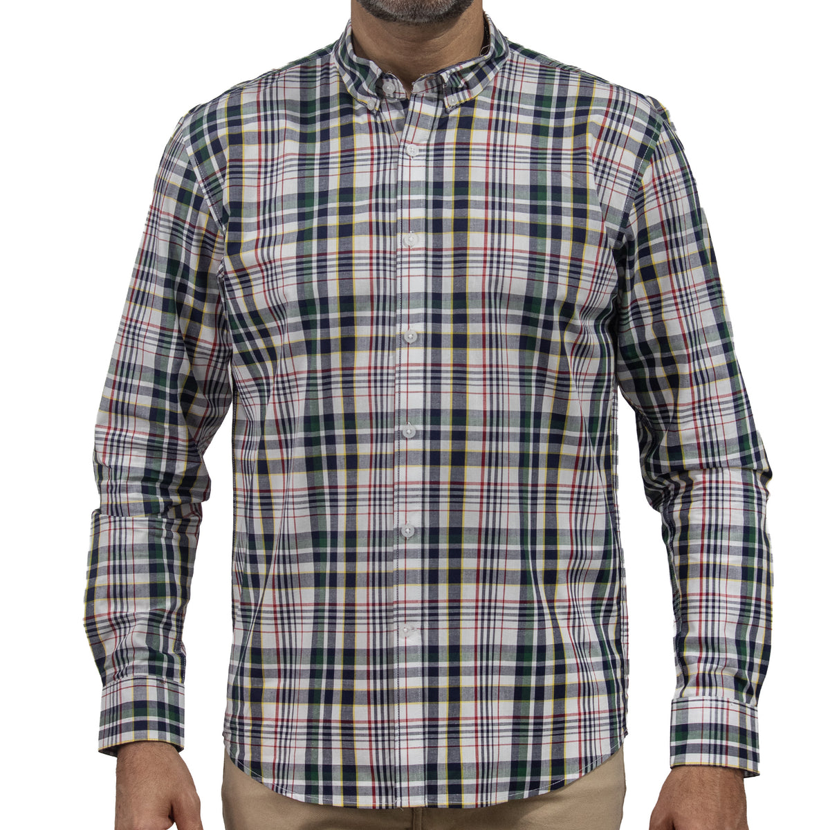 Camisa con Cuadros Multicolor Manga Larga 100% Algodón 2516007 - dioromx