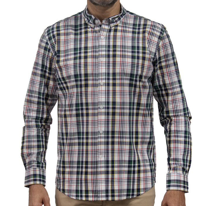 Camisa con Cuadros Multicolor Manga Larga 100% Algodón 2516007 - dioromx