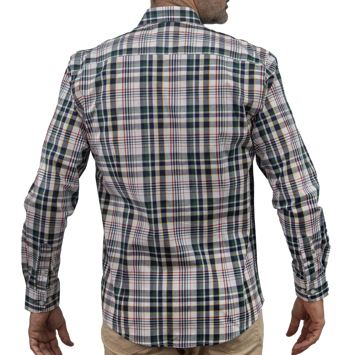 Camisa con Cuadros Multicolor Manga Larga 100% Algodón 2516007 - dioromx