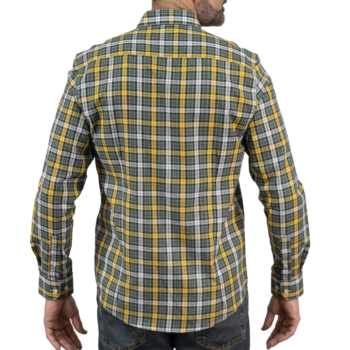 Camisa Cuadros Verde Manga Larga 100% Algodón 2516027 - dioromx