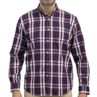 Camisa con Cuadros Roja Manga Larga 100% Algodón 2516029 - dioromx
