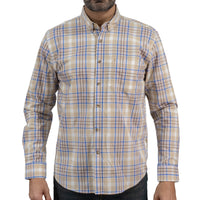 Camisa Cuadros Café Manga Larga 100% Algodón 2516063 - dioromx