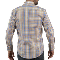 Camisa Cuadros Café Manga Larga 100% Algodón 2516063 - dioromx